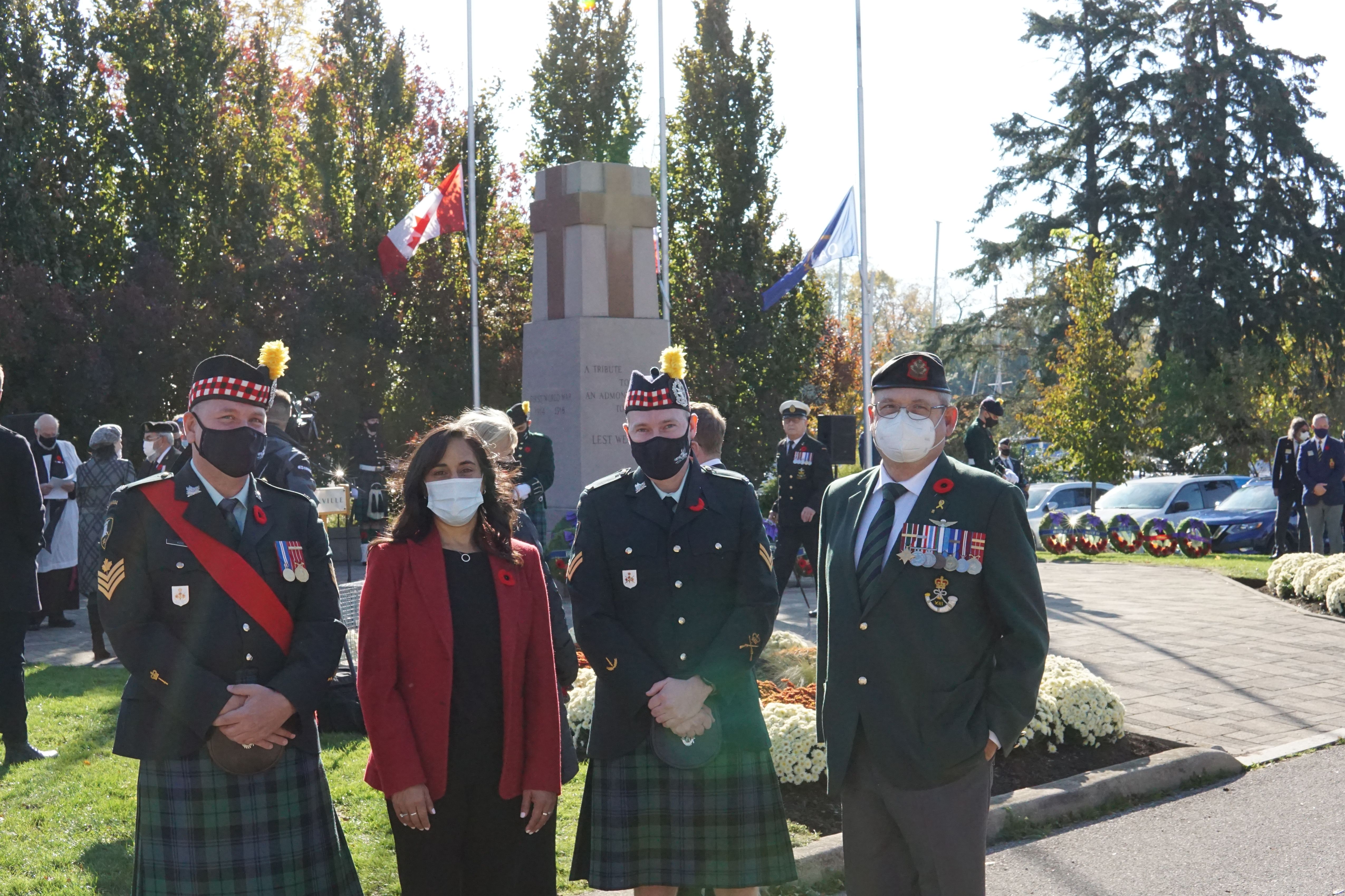 Nov 7, 2021 at the Bronte Cenotaph | MCpl D. Nguyen Ly – Section Commander with the Lorne Scots regiment in Halton Company